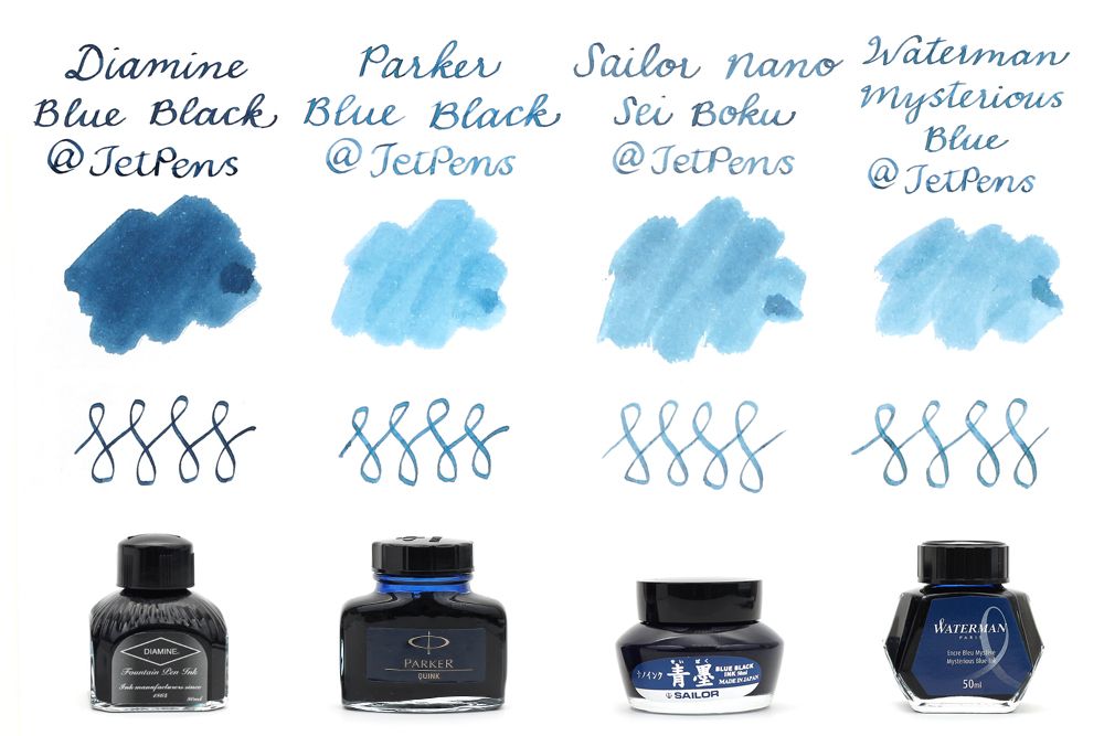 blue black fountain pen ink 1